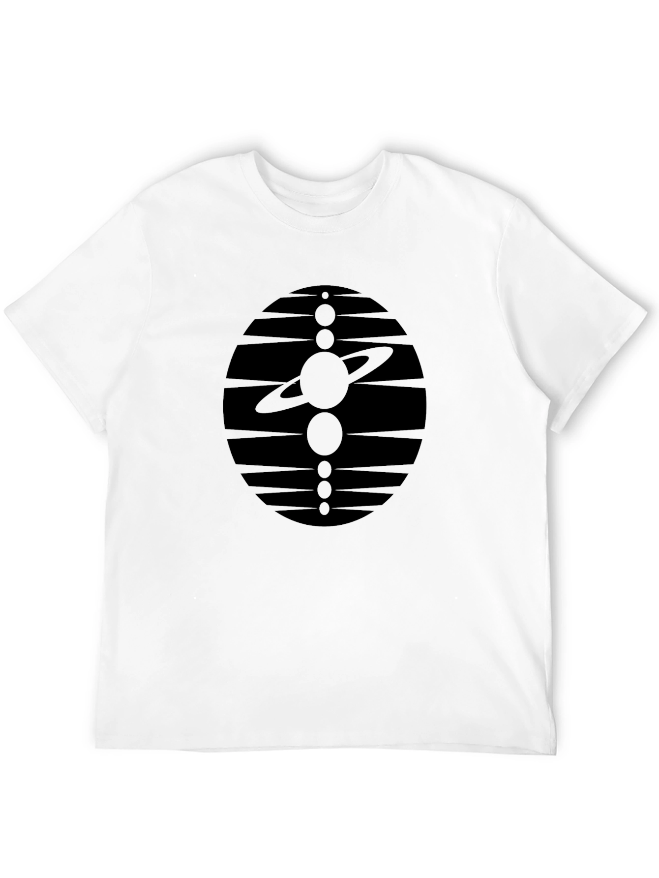 Cosmic Harmony Tee - Black Graphic Print
