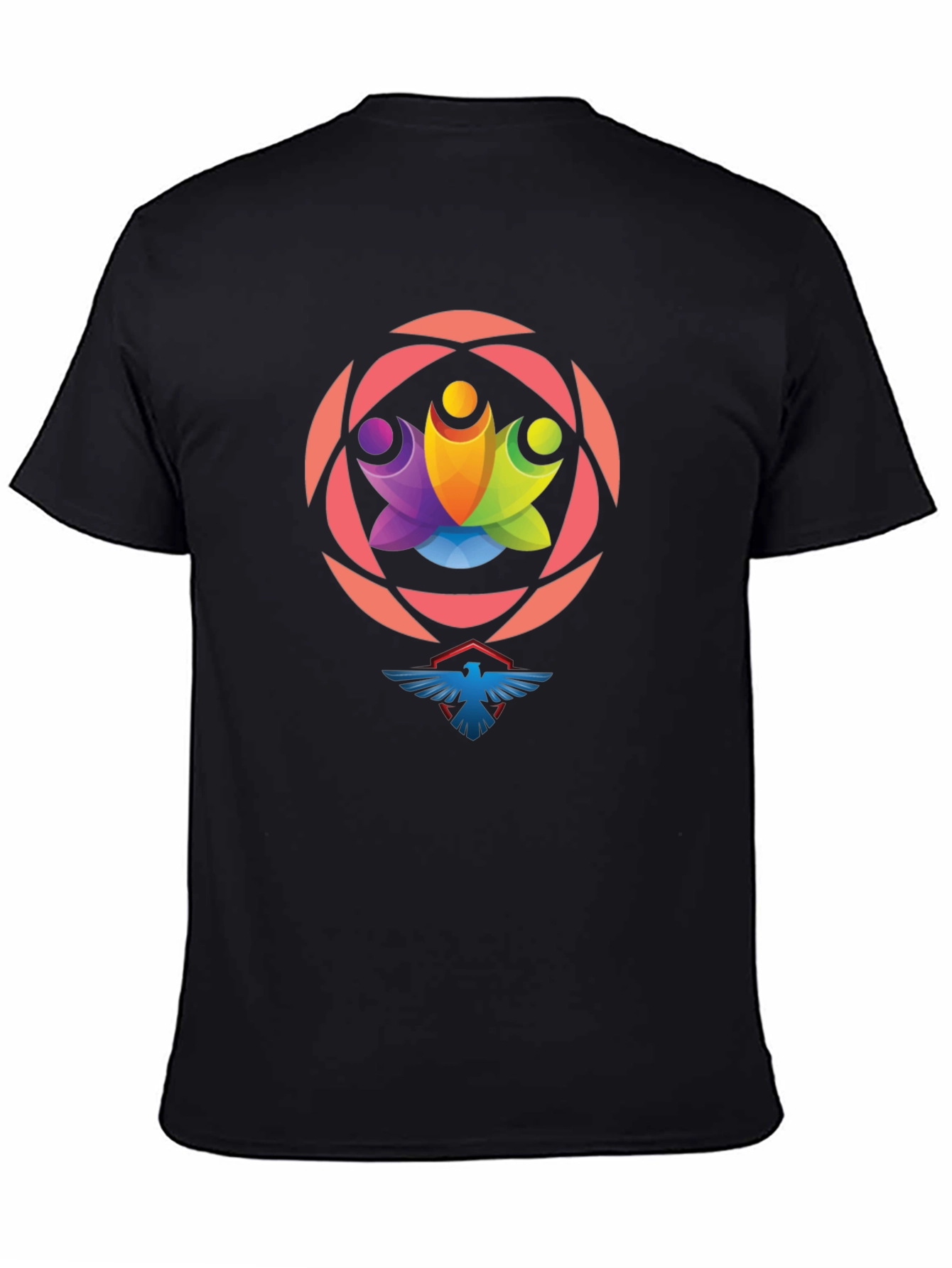 Black Graphic Tee: Unity Eagle Style