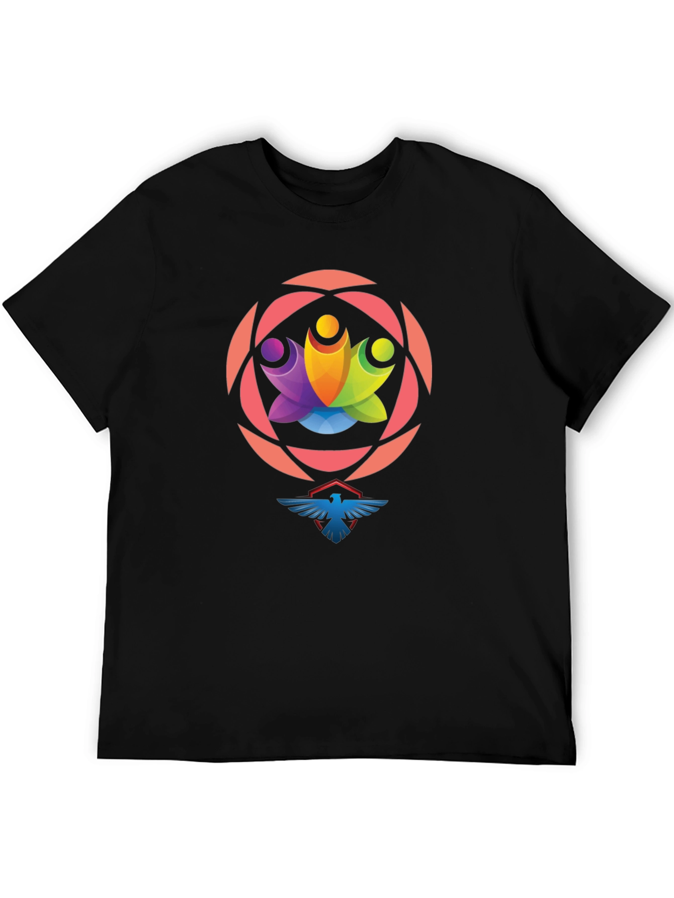 Black Graphic Tee: Unity Eagle Style