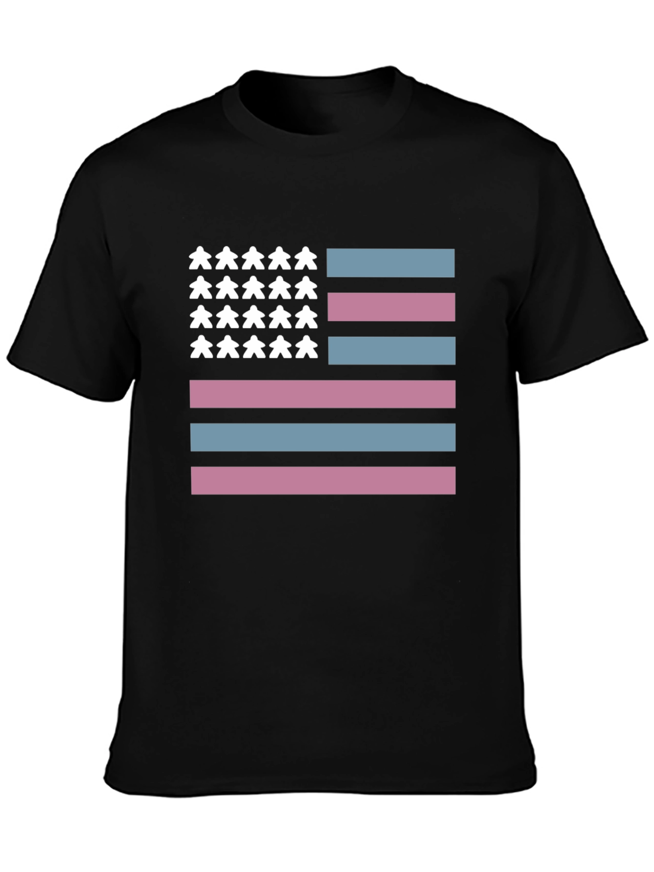 Transgender Pride American Flag T-Shirt