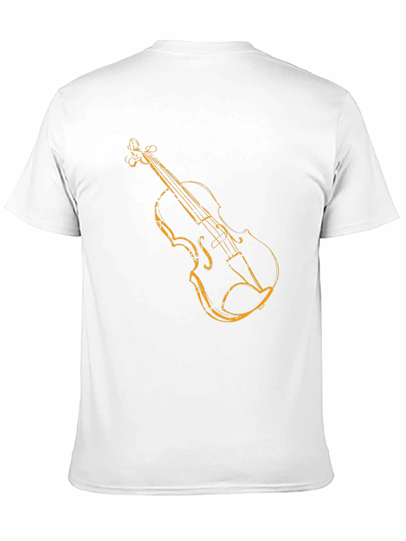 Violin Graphic Tee - Black Short Sleeve Shirt