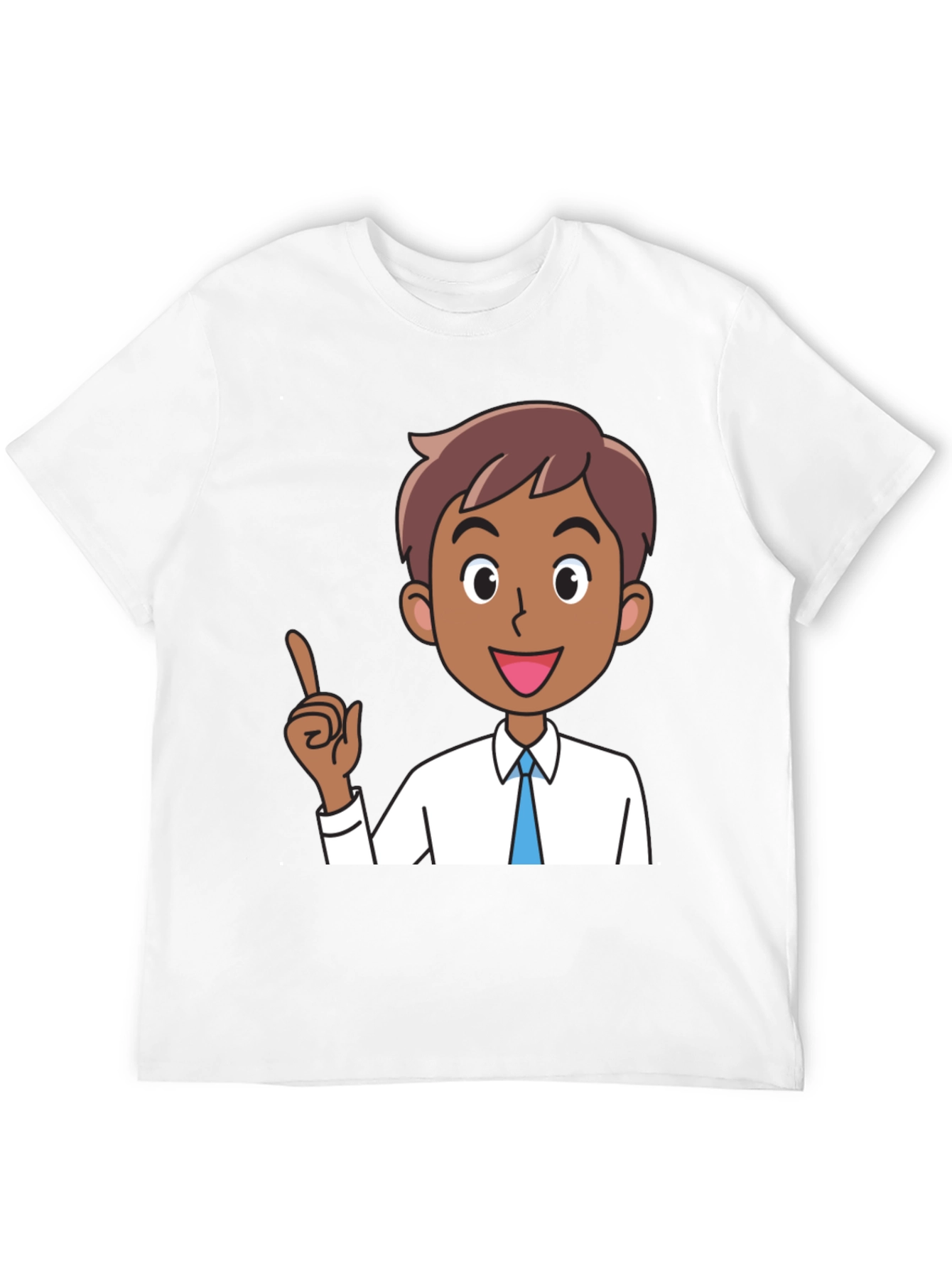 Cartoon Man Black T-Shirt
