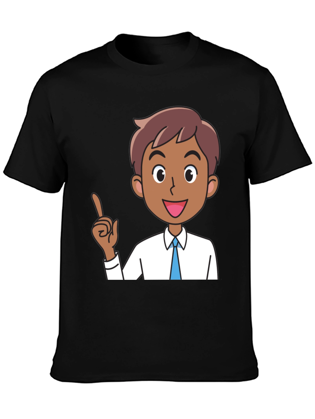 Cartoon Man Black T-Shirt
