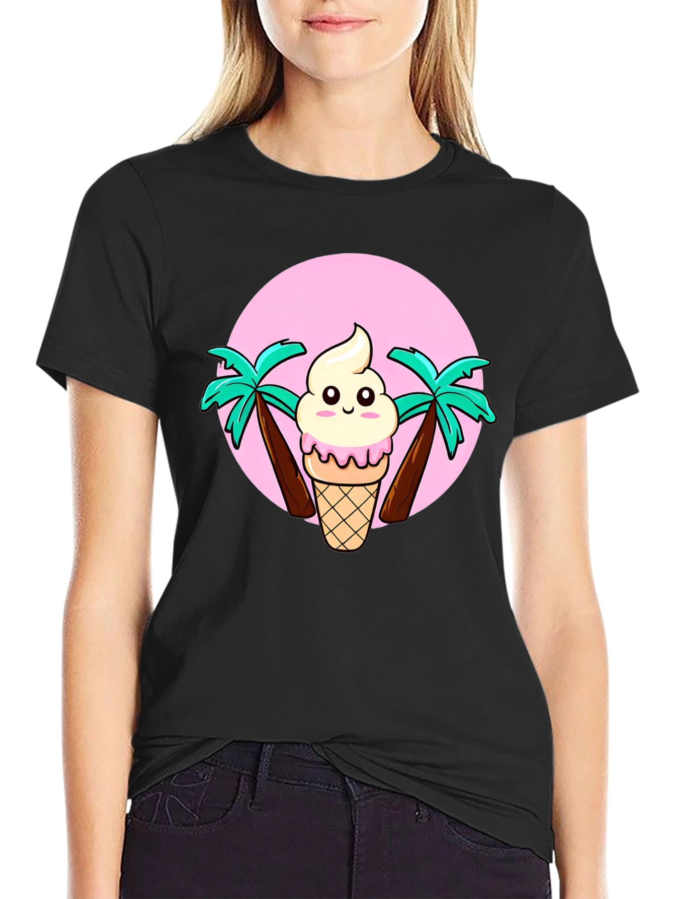 Ice Cream & Palm Trees Graphic Tee