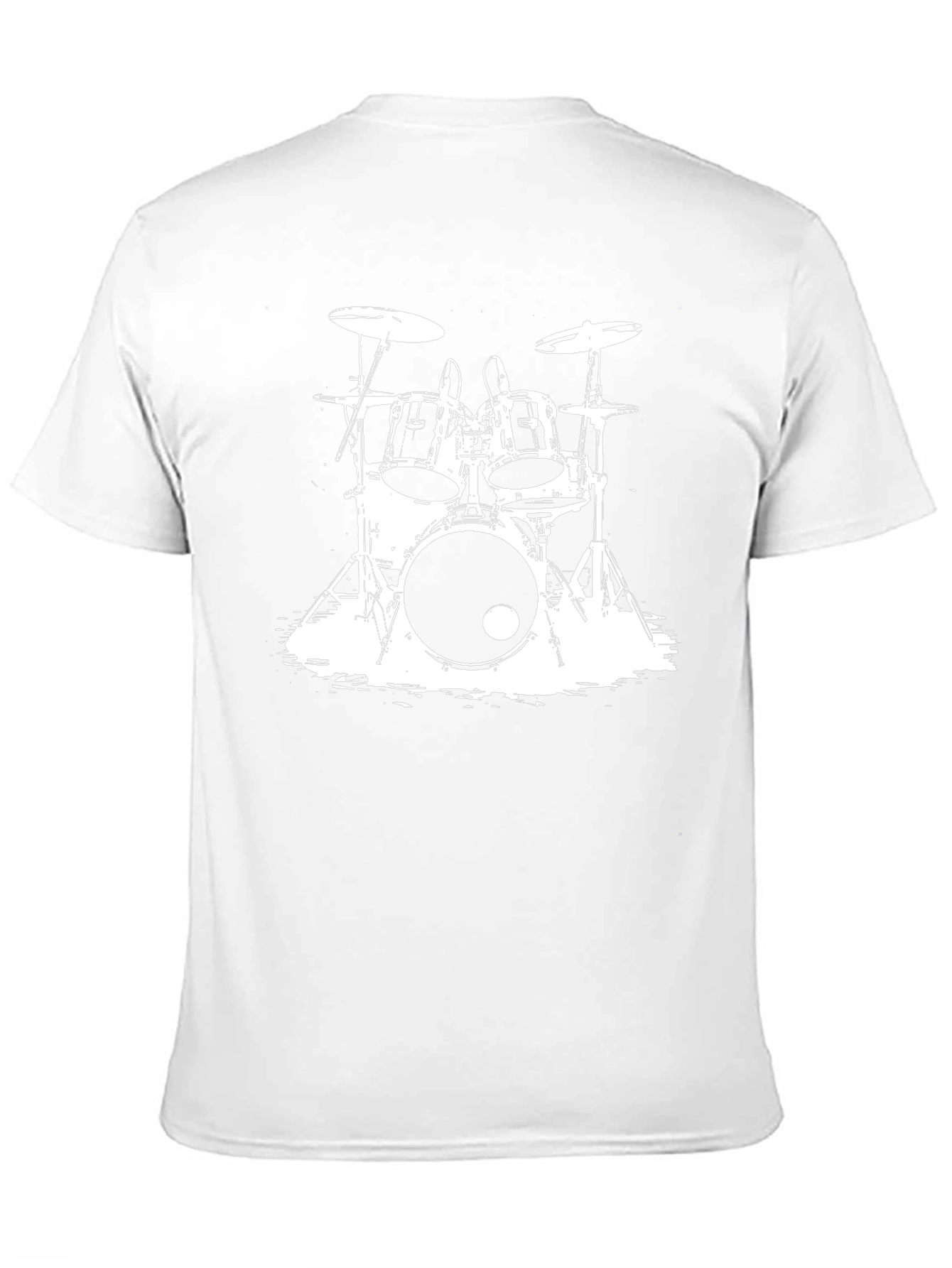 Drum Kit Graphic Tee - Black Cotton T-Shirt