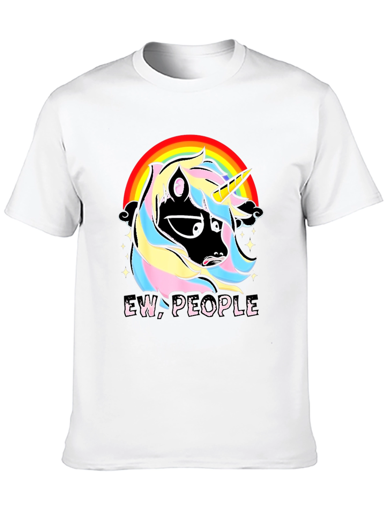 Ew People Unicorn Rainbow Graphic Tee
