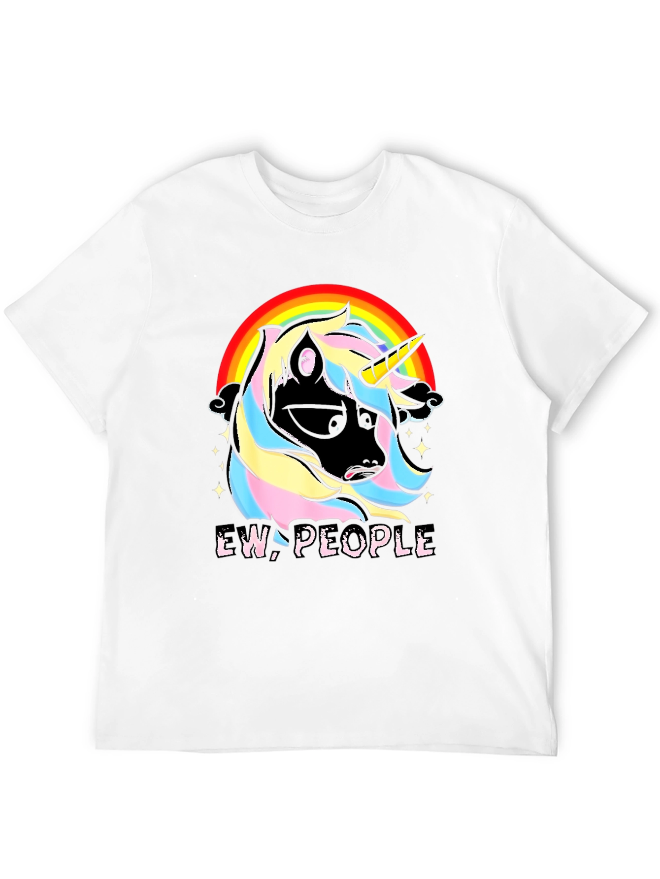 Ew People Unicorn Rainbow Graphic Tee