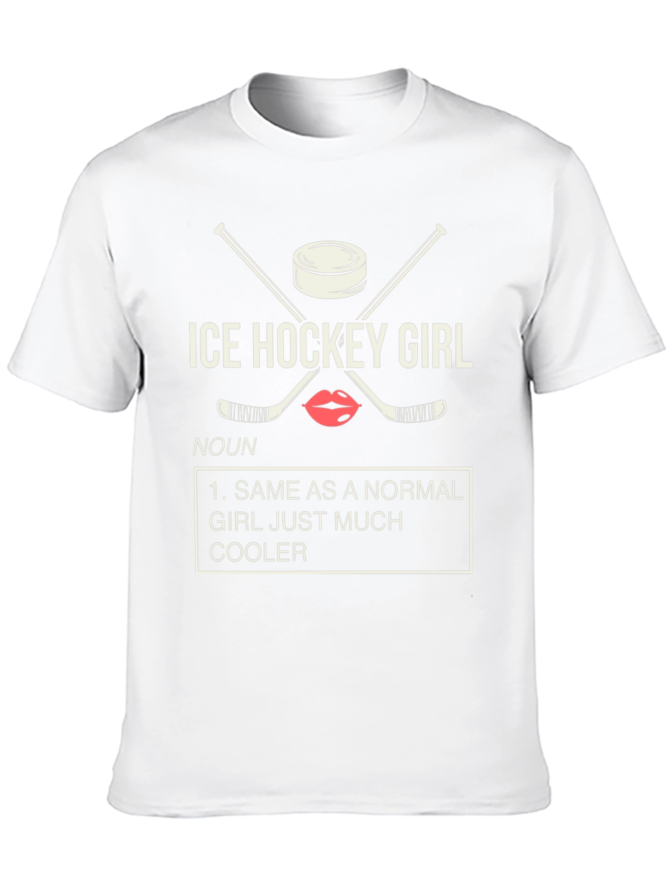 Ice Hockey Girl T-Shirt - Cool Definition Tee