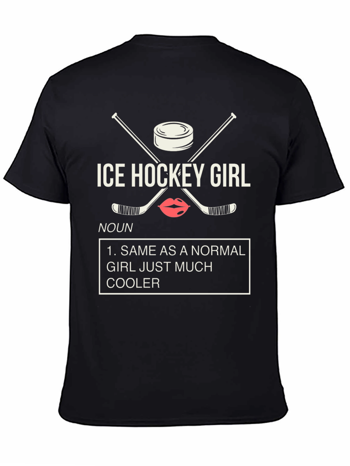 Ice Hockey Girl T-Shirt - Cool Definition Tee