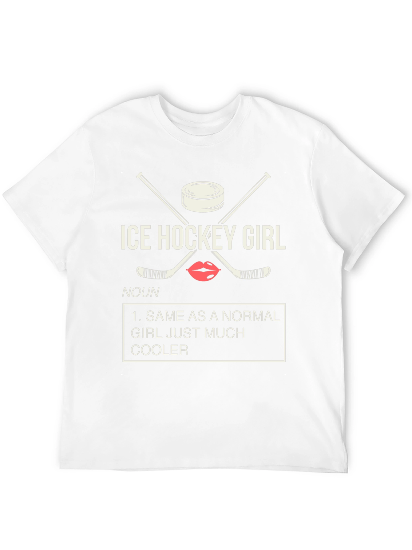Ice Hockey Girl T-Shirt - Cool Definition Tee