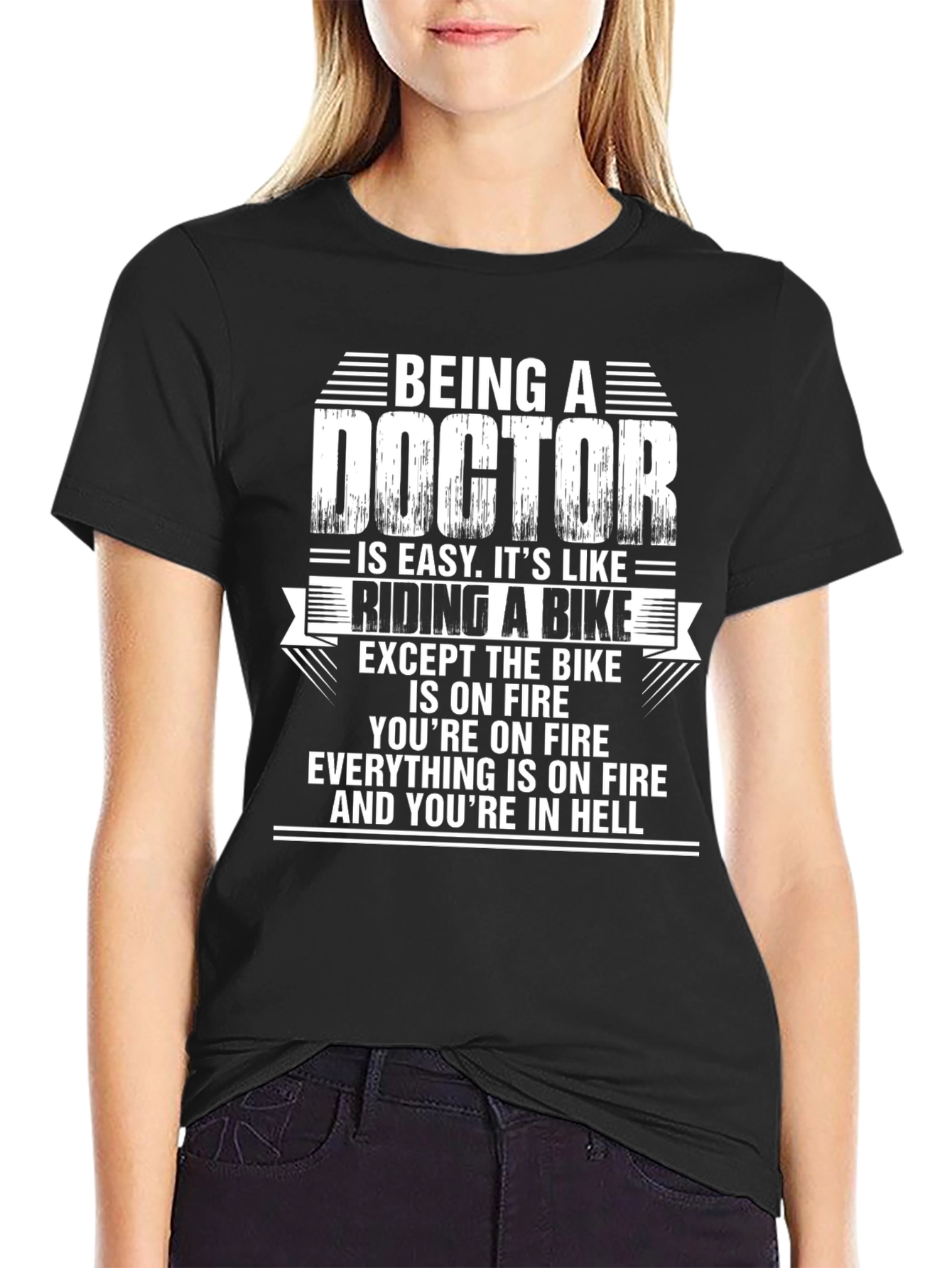 Being A Doctor T-Shirt: Riding a Bike