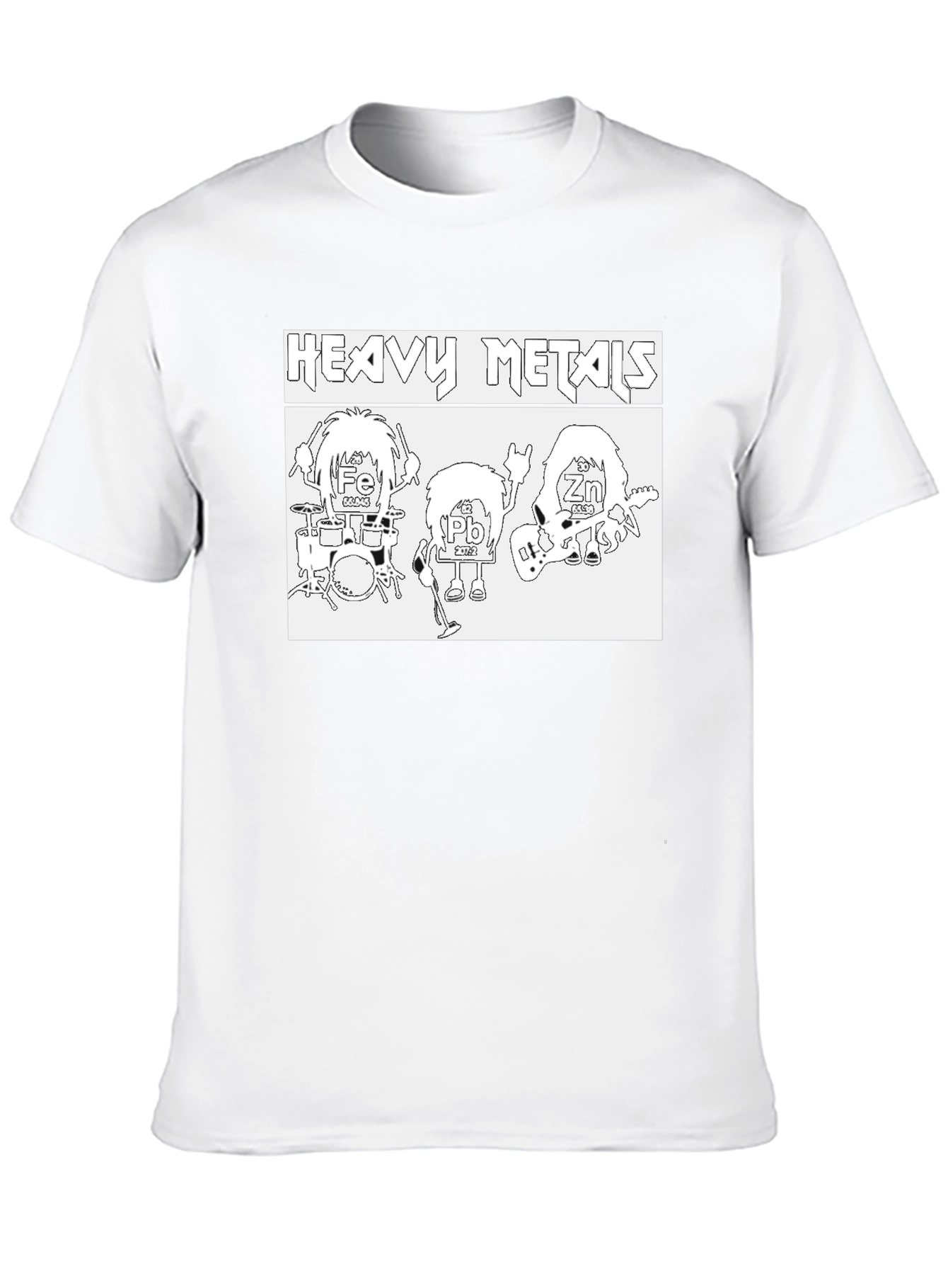 Heavy Metals Graphic T-Shirt - Periodic Table Rock Band