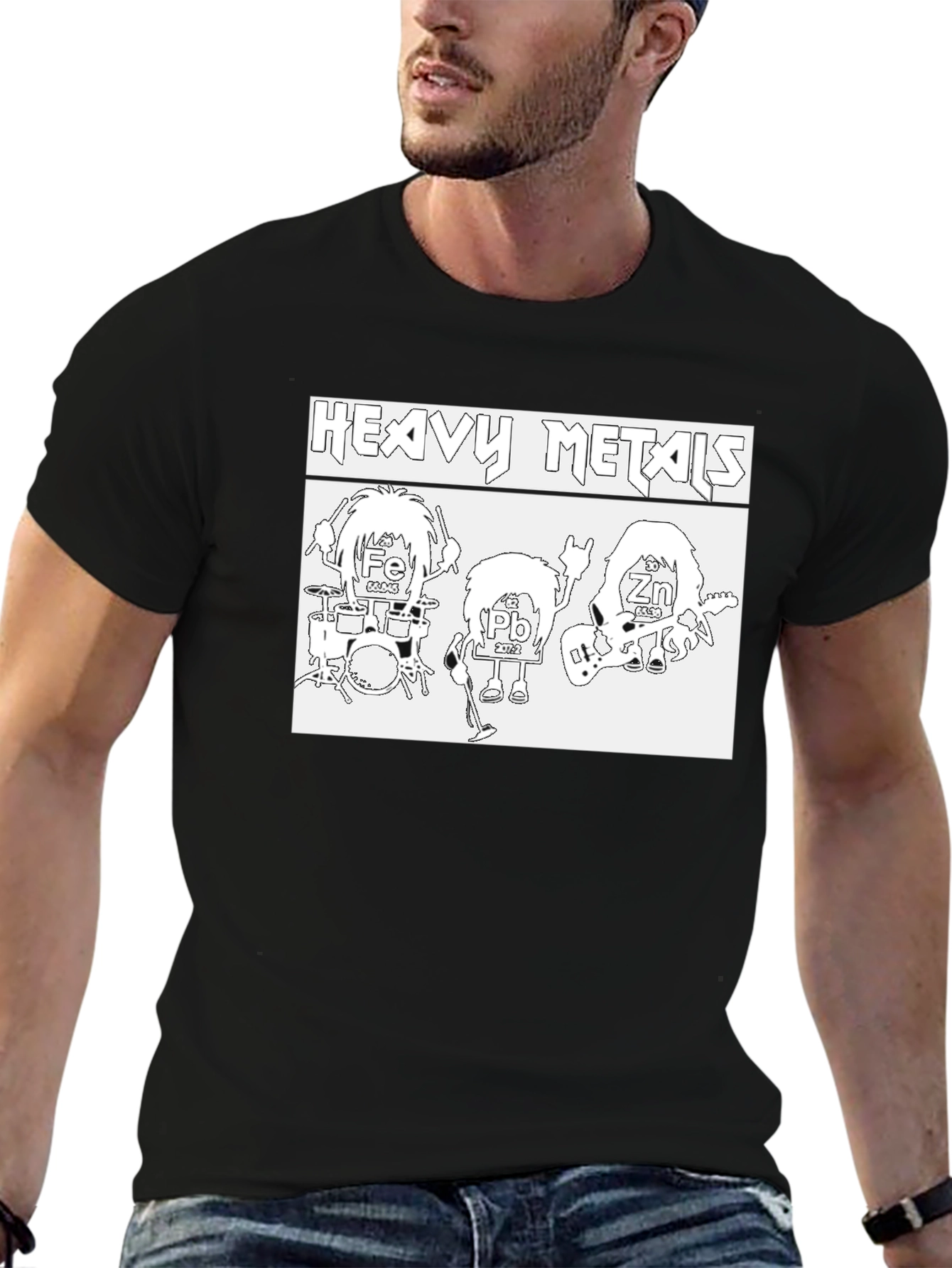 Heavy Metals Graphic T-Shirt - Periodic Table Rock Band