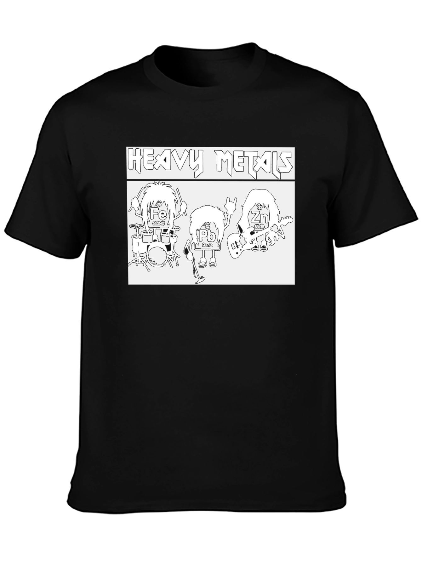 Heavy Metals Graphic T-Shirt - Periodic Table Rock Band