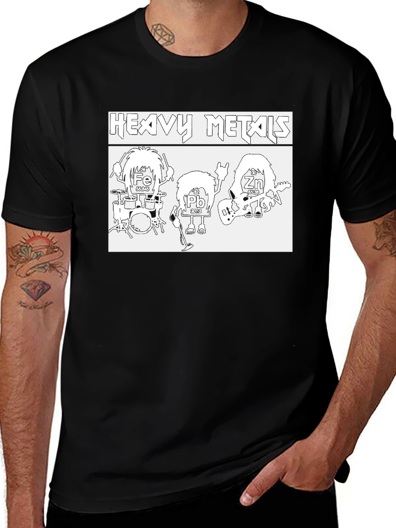 Heavy Metals Graphic T-Shirt - Periodic Table Rock Band