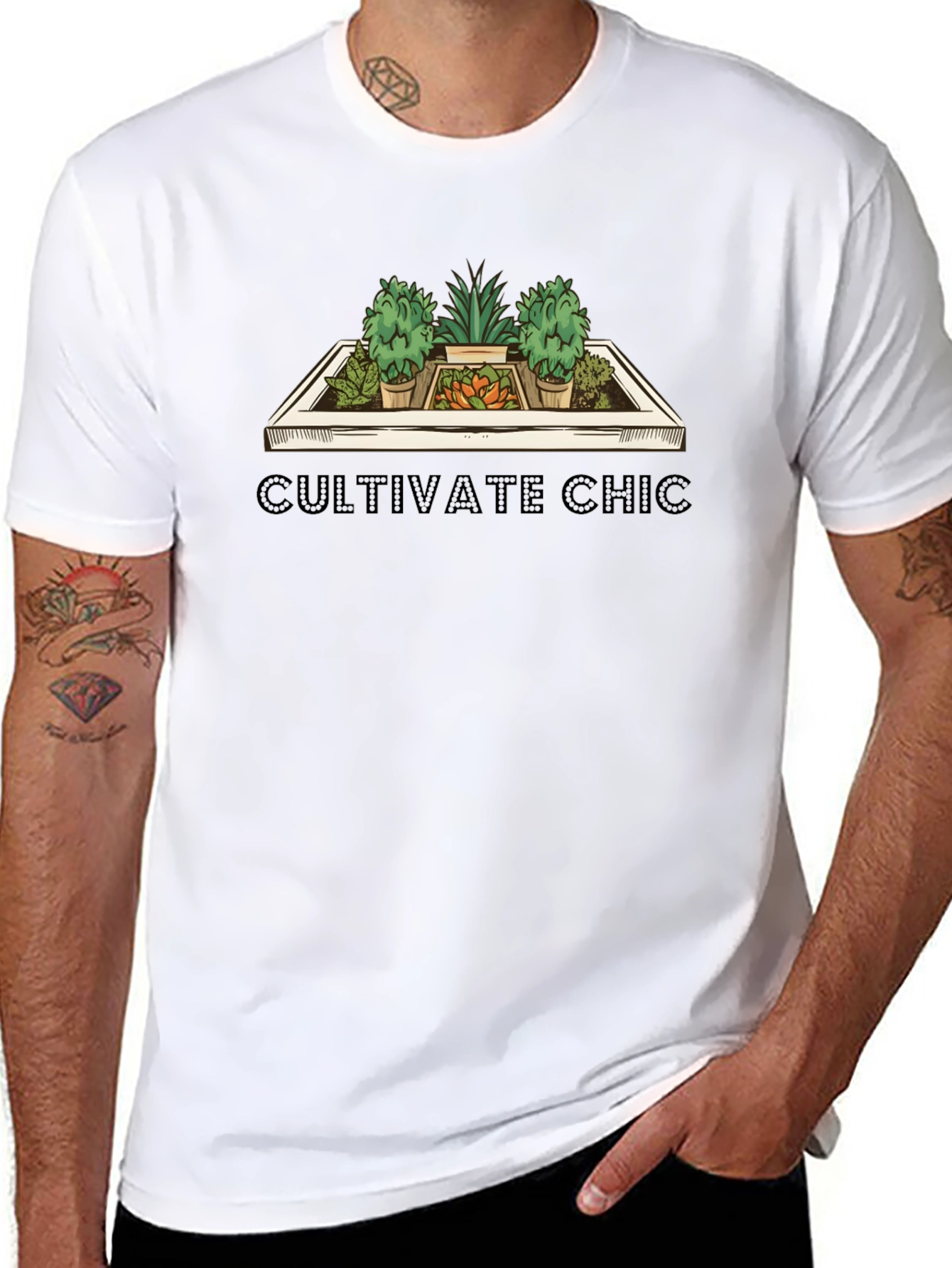 Cultivate Chic Graphic Tee - Trendy Garden Lovers Shirt