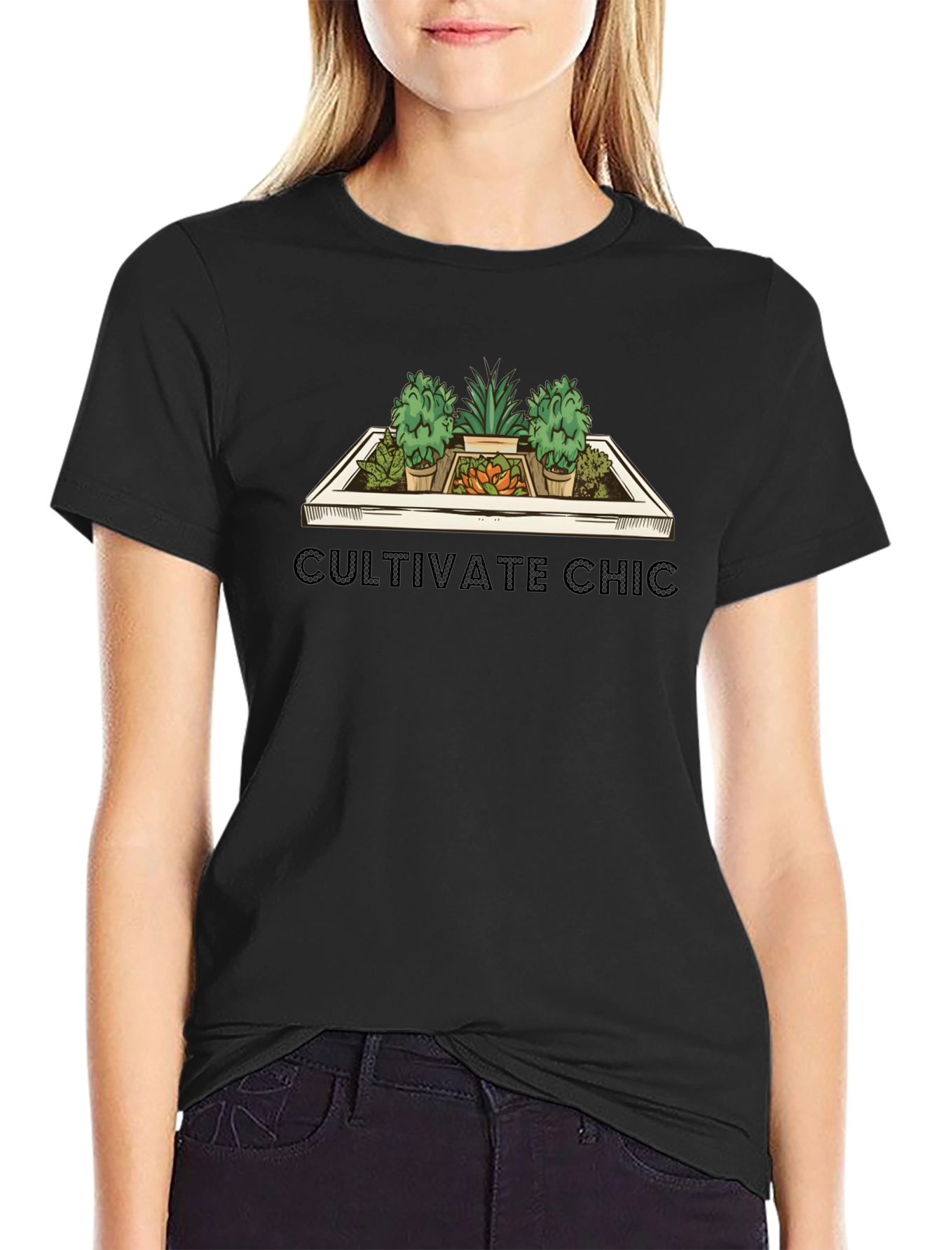Cultivate Chic Graphic Tee - Trendy Garden Lovers Shirt