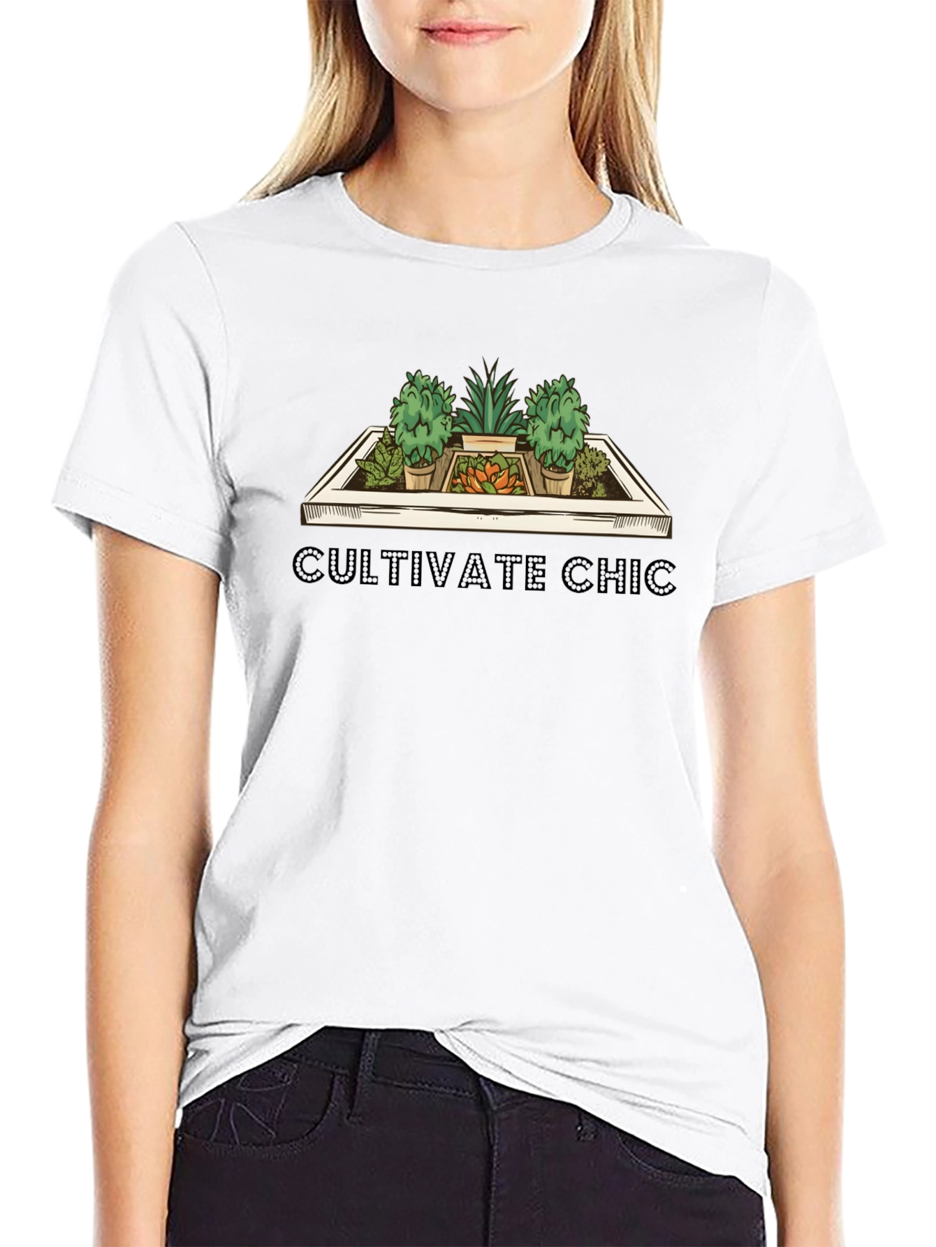 Cultivate Chic Graphic Tee - Trendy Garden Lovers Shirt