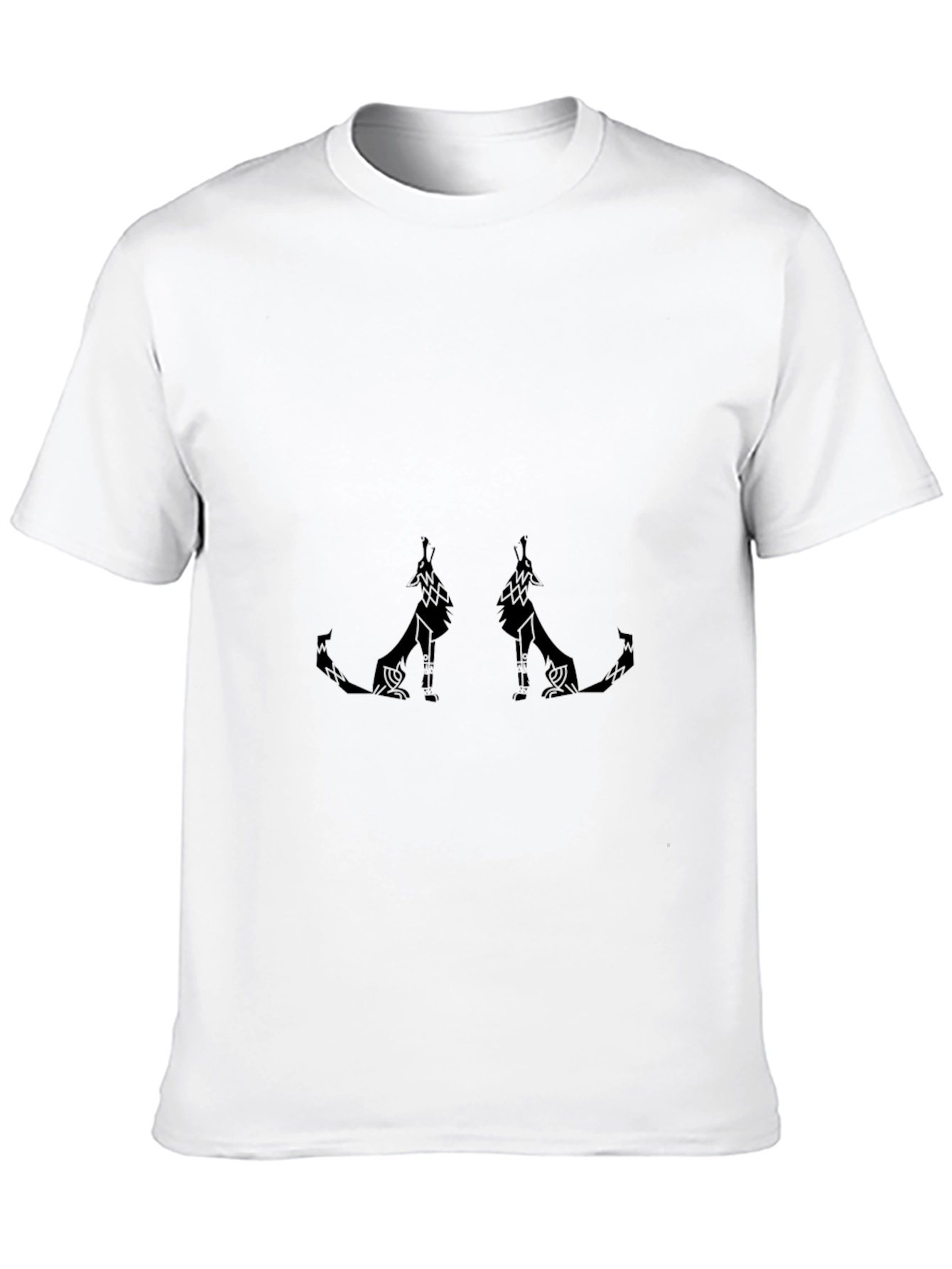 Stylish Black Wolf Graphic Tee