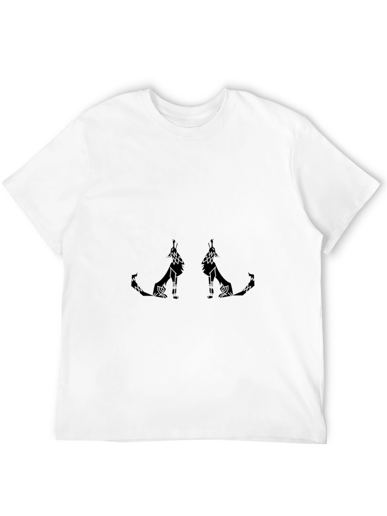 Stylish Black Wolf Graphic Tee