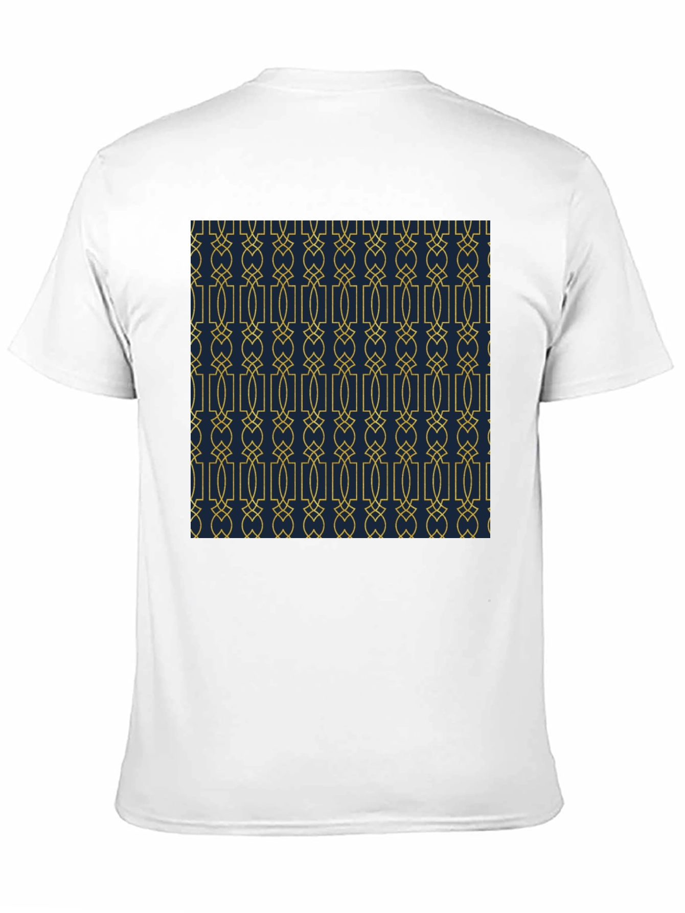 Elegant Patterned Black T-Shirt