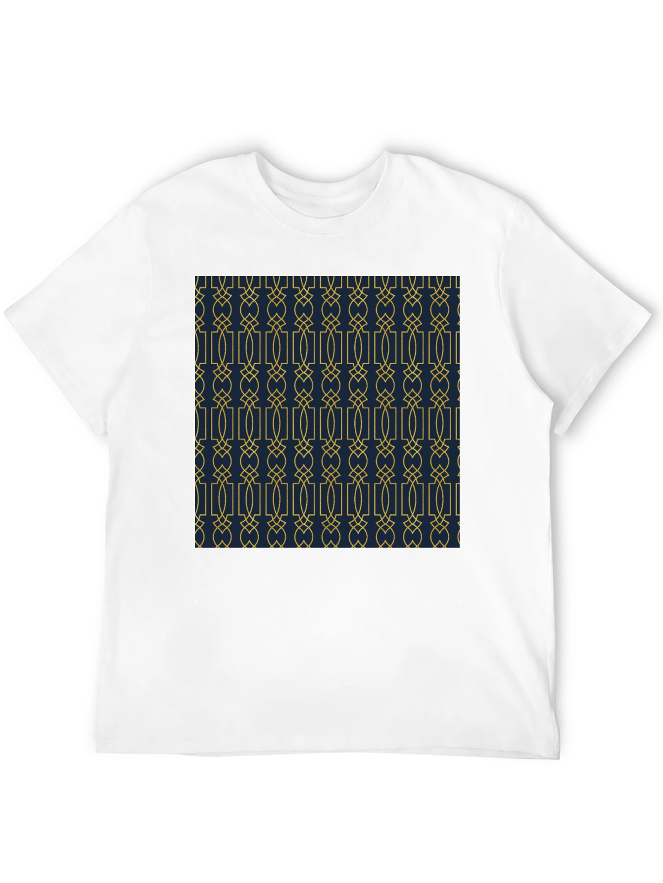 Elegant Patterned Black T-Shirt