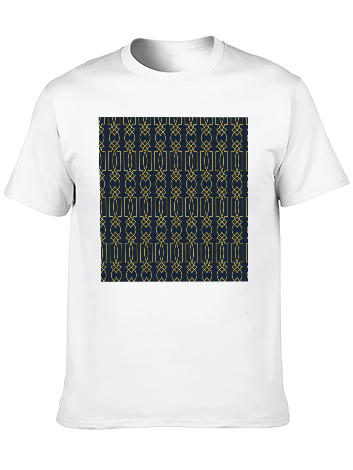 Elegant Patterned Black T-Shirt