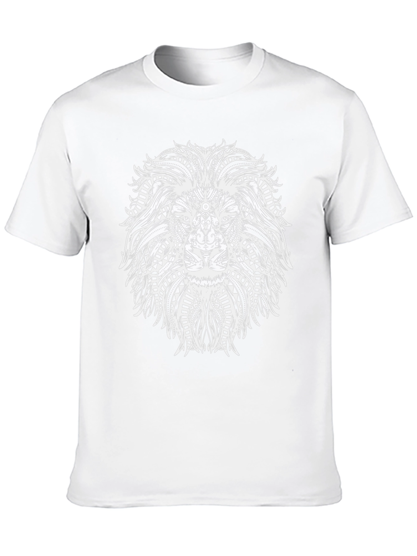 Tribal Lion Graphic Tee - Stylish Mens Black T-Shirt