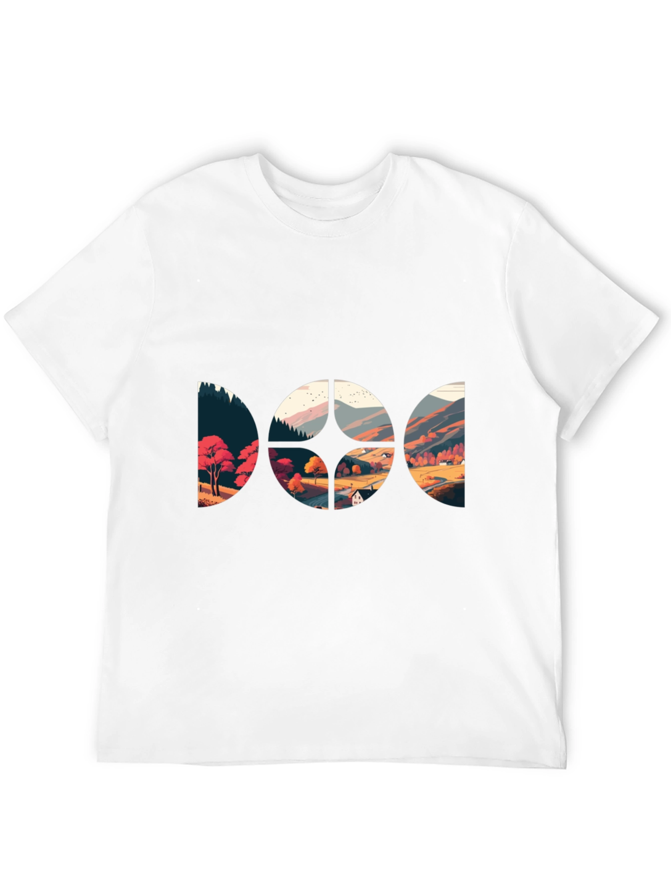 Scenic Landscape Graphic Black T-Shirt