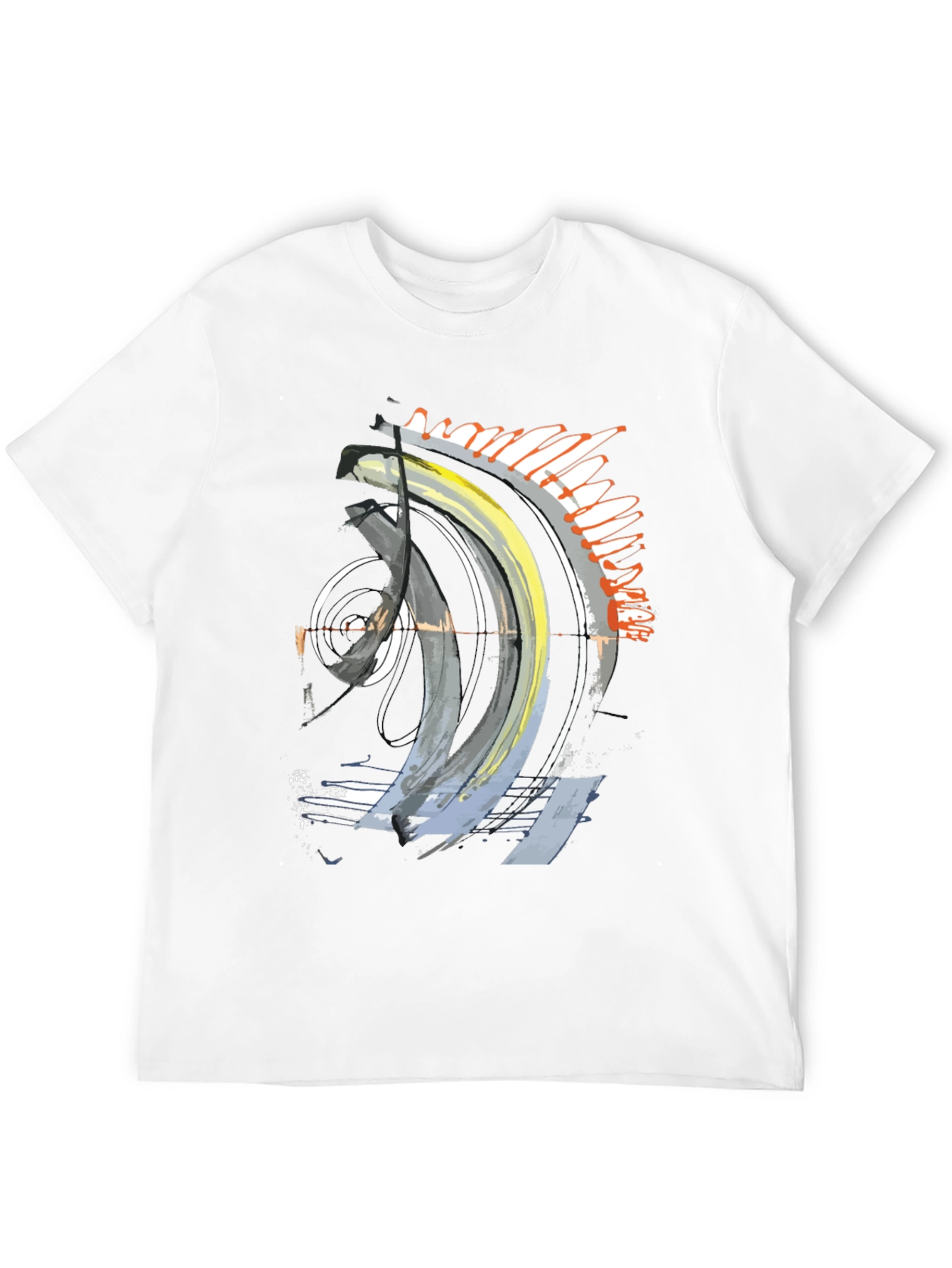 Abstract Art Graphic Tee - Stylish Black T-Shirt