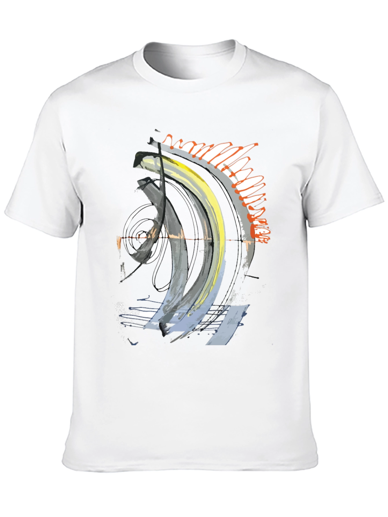 Abstract Art Graphic Tee - Stylish Black T-Shirt