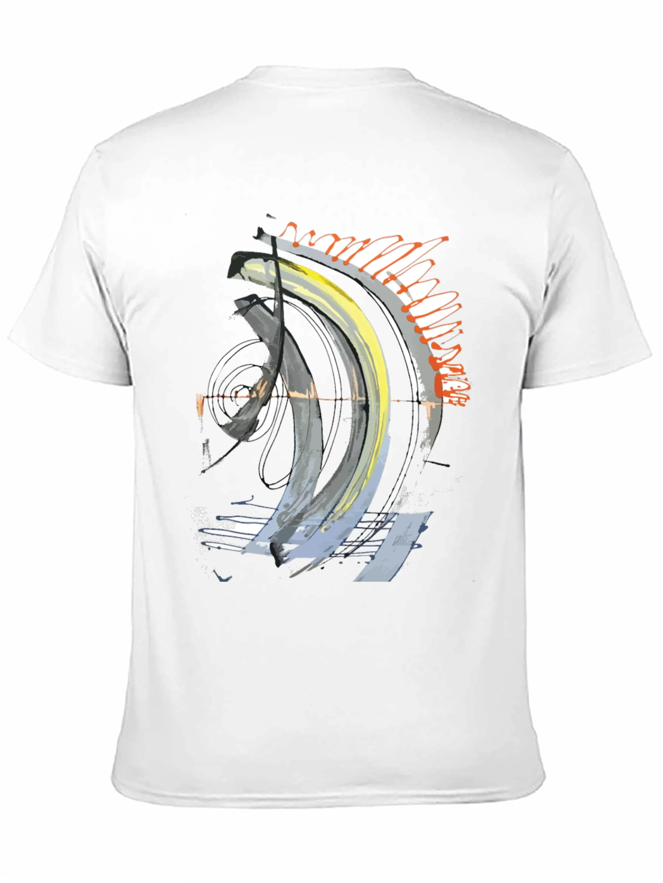 Abstract Art Graphic Tee - Stylish Black T-Shirt