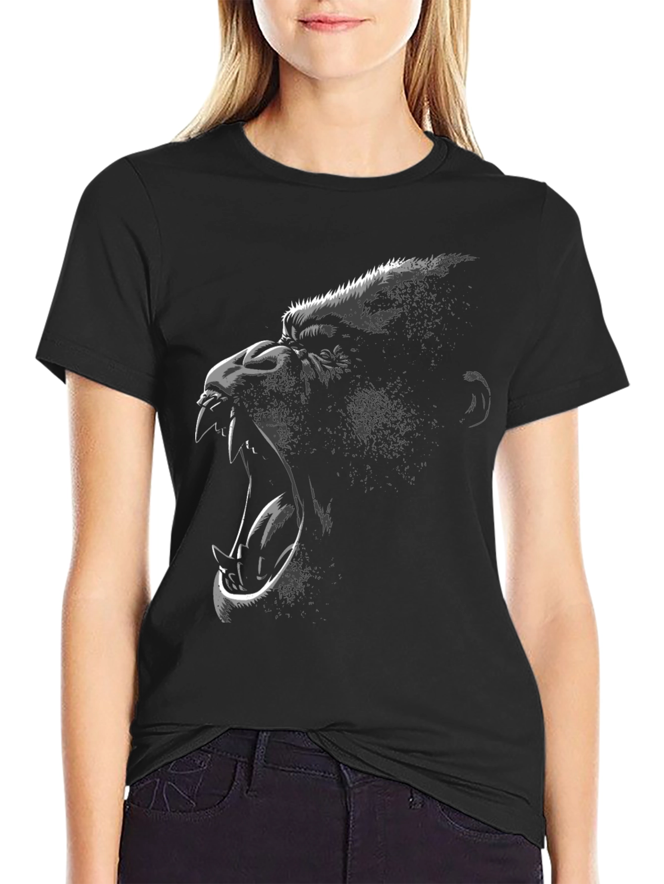 Primal Rage Graphic Tee - Black Gorilla T-Shirt
