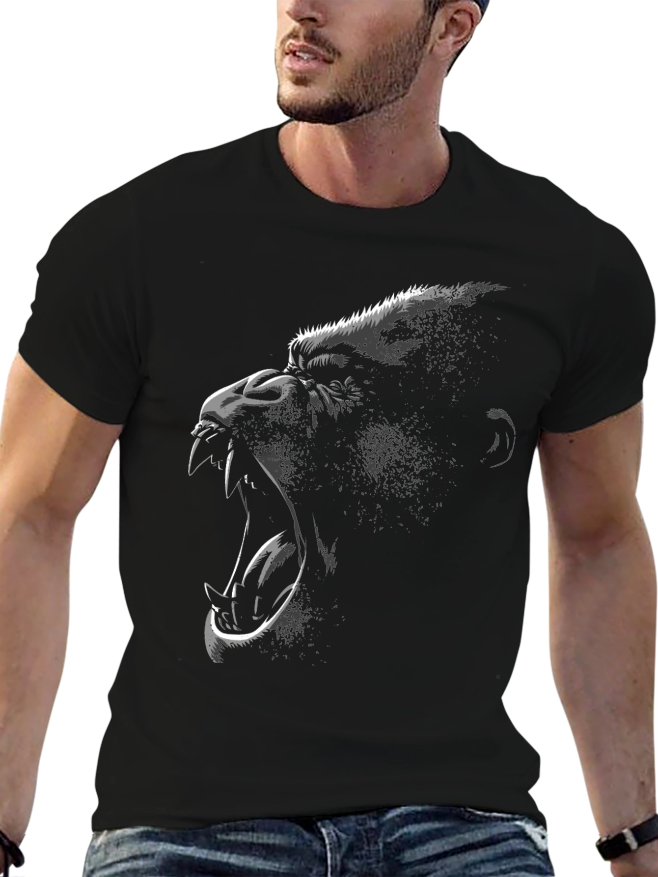 Primal Rage Graphic Tee - Black Gorilla T-Shirt