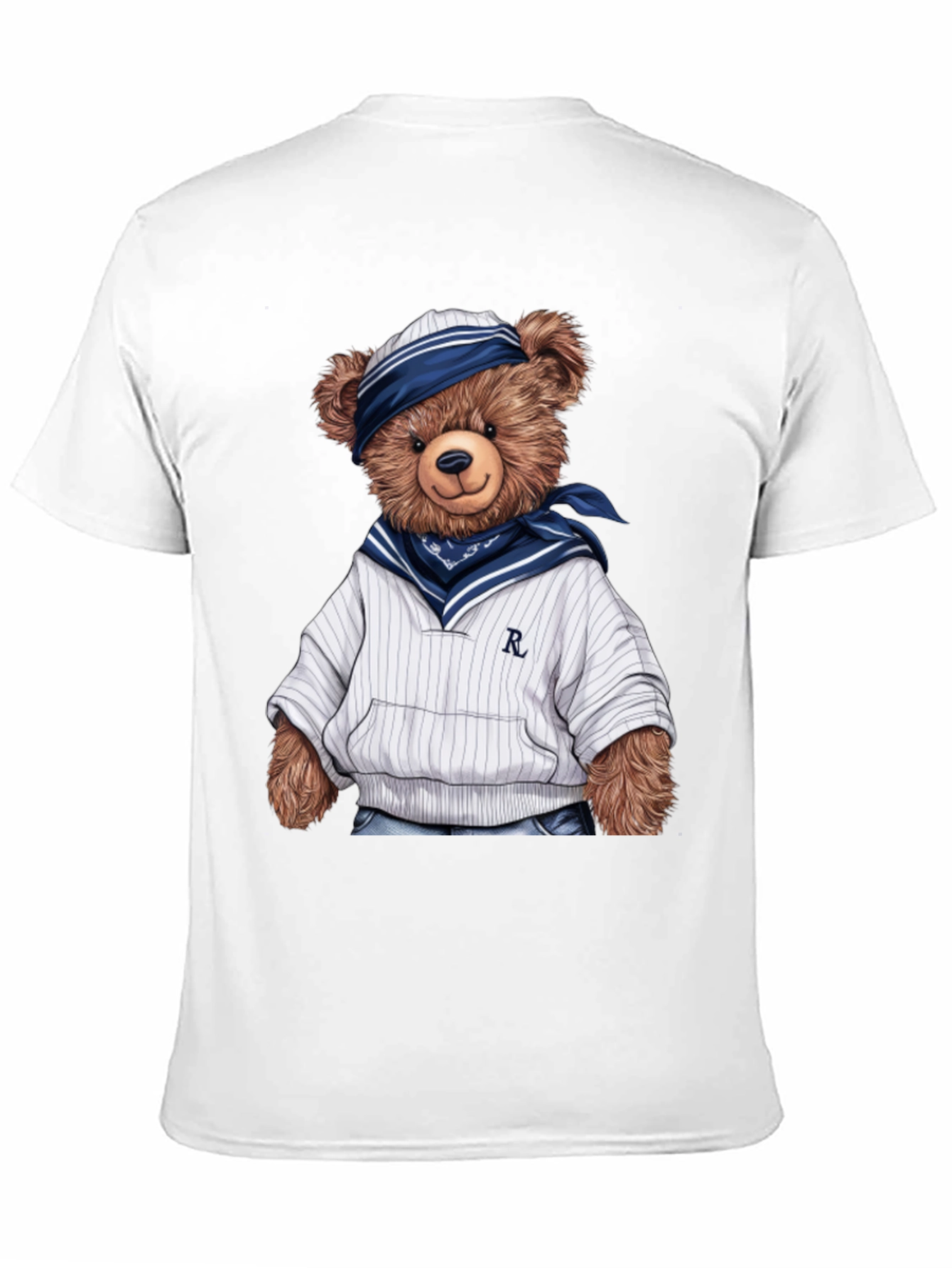 Teddy Bear Sailor Black T-Shirt