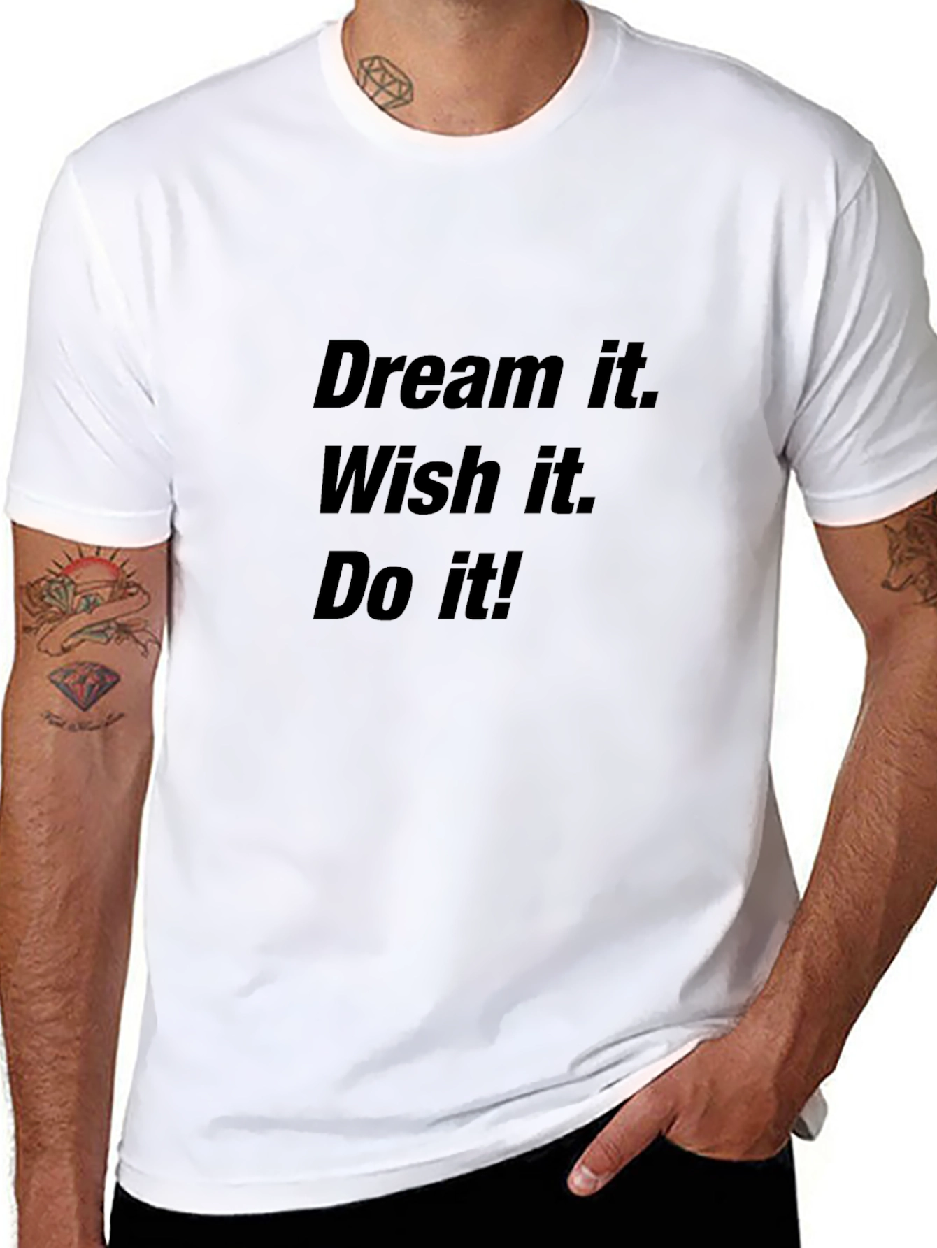 Motivational Black T-Shirt - Dream Wish Do