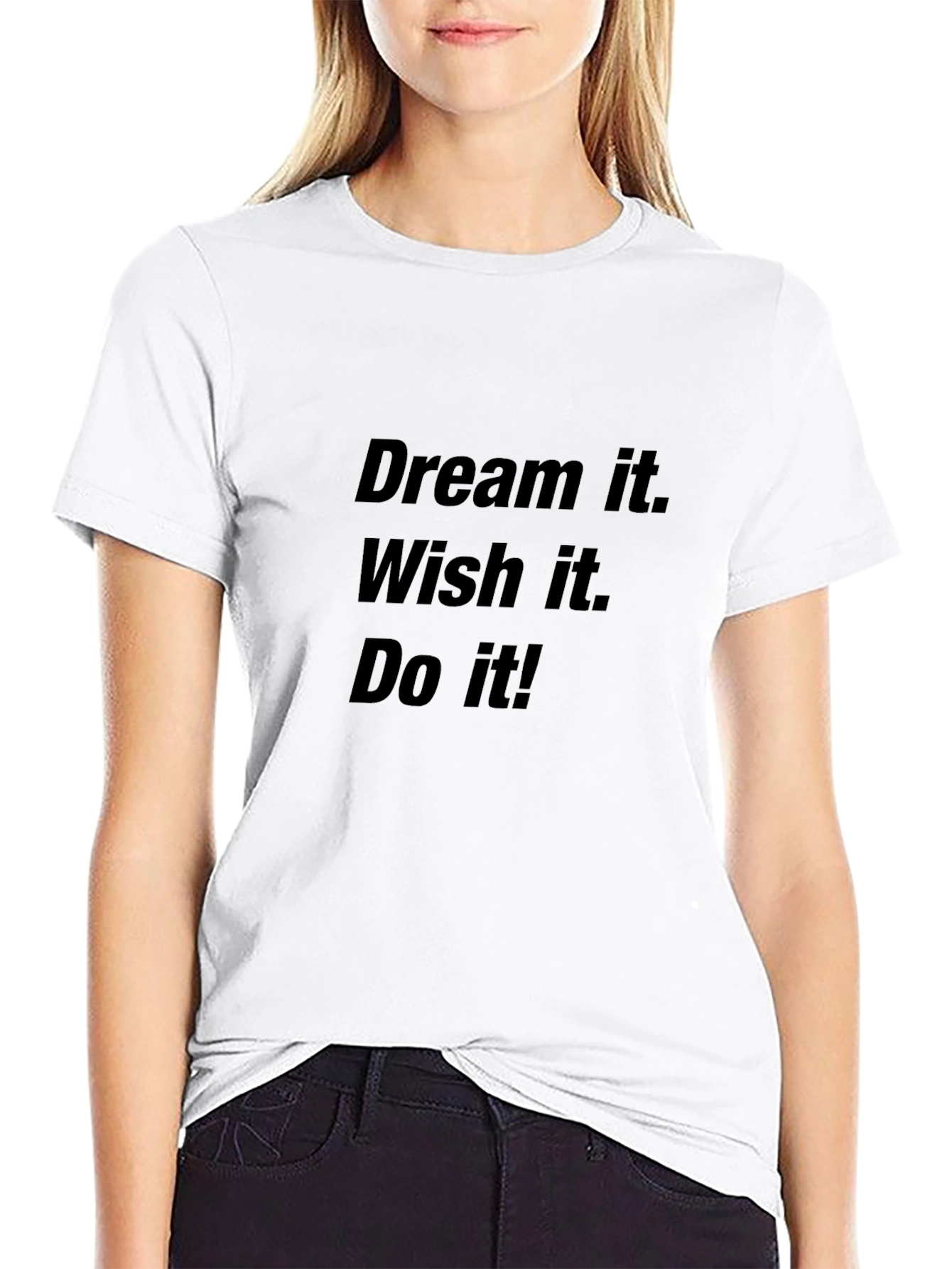 Motivational Black T-Shirt - Dream Wish Do