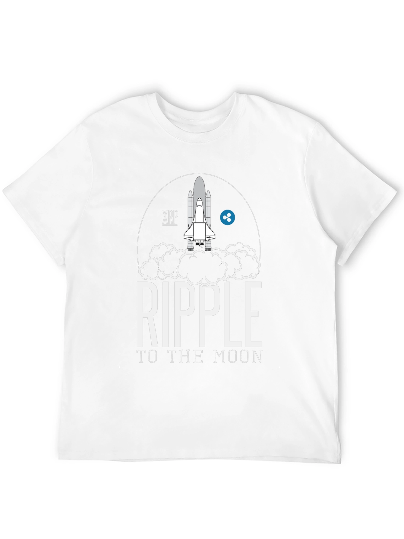 Ripple to the Moon Black T-Shirt XRP Crypto