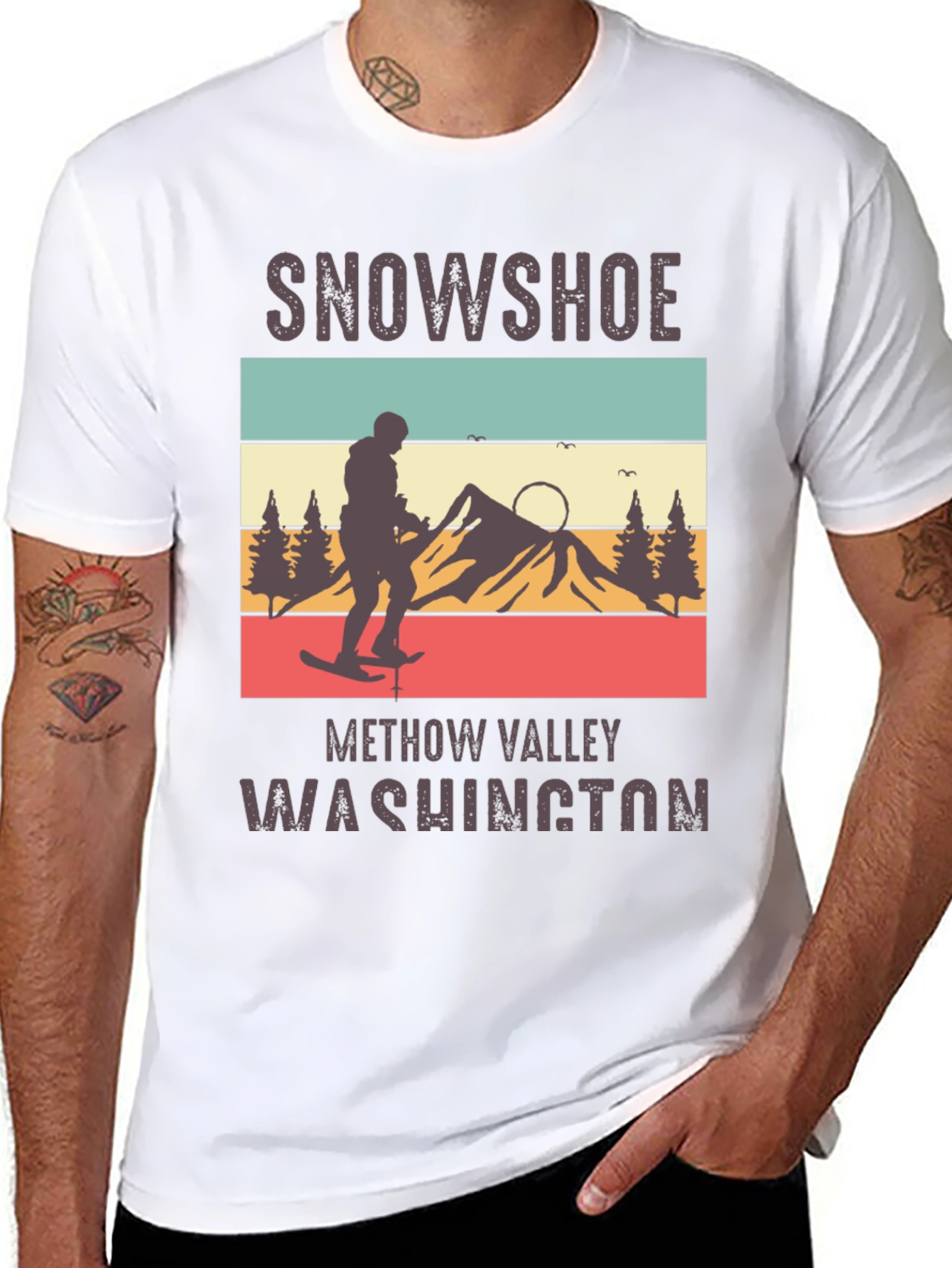 Snowshoe Methow Valley Washington Retro T-Shirt