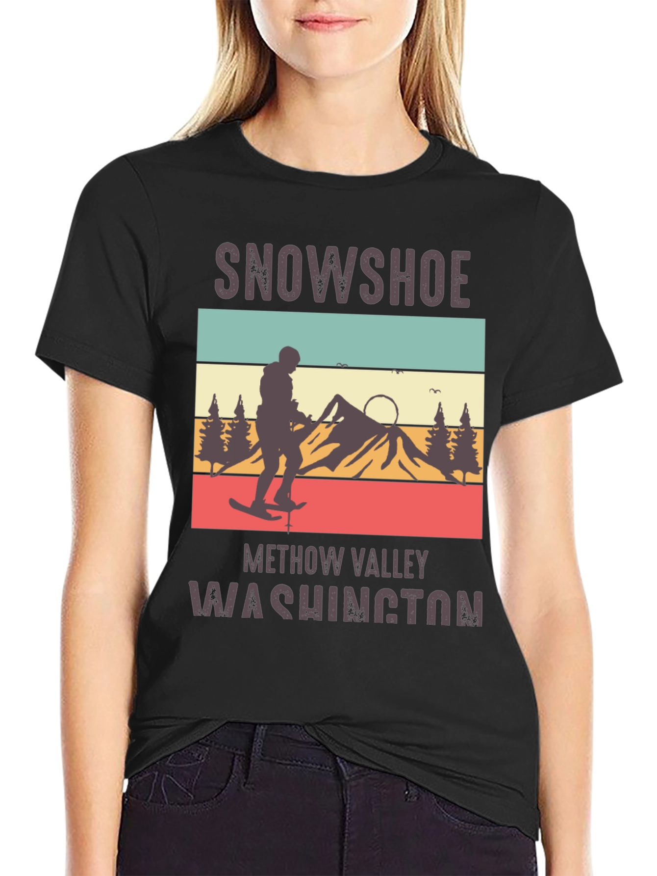 Snowshoe Methow Valley Washington Retro T-Shirt