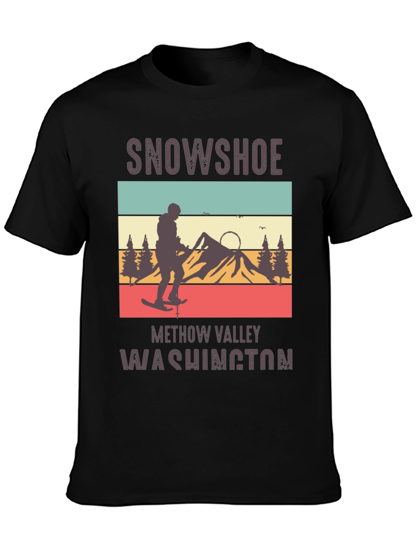 Snowshoe Methow Valley Washington Retro T-Shirt