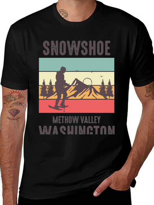 Snowshoe Methow Valley Washington Retro T-Shirt