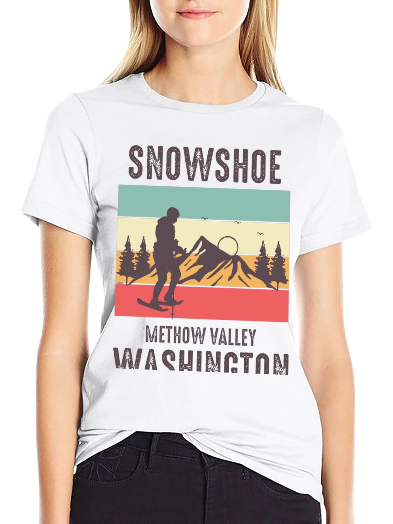 Snowshoe Methow Valley Washington Retro T-Shirt