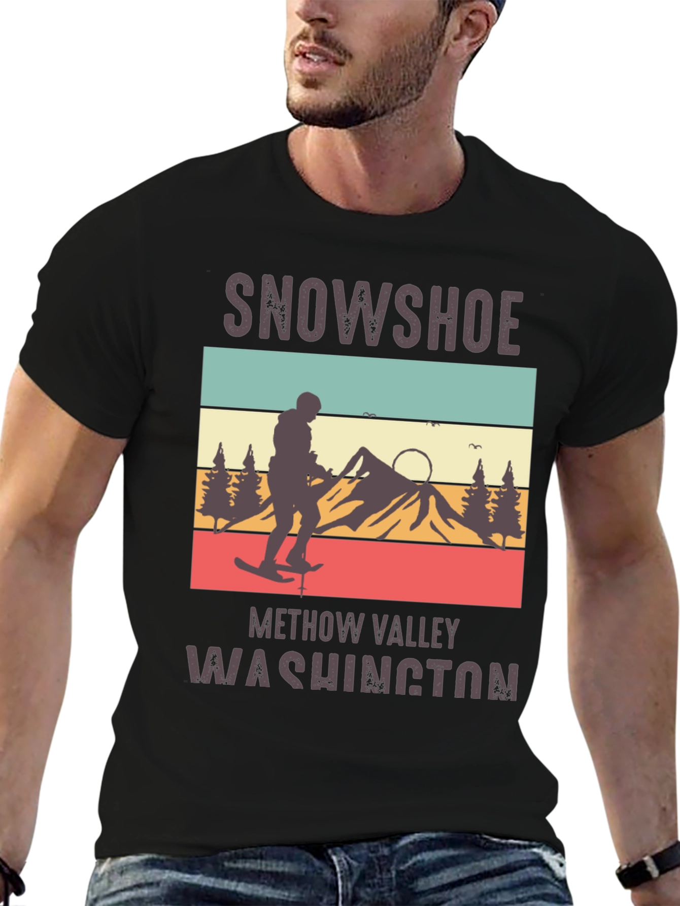 Snowshoe Methow Valley Washington Retro T-Shirt