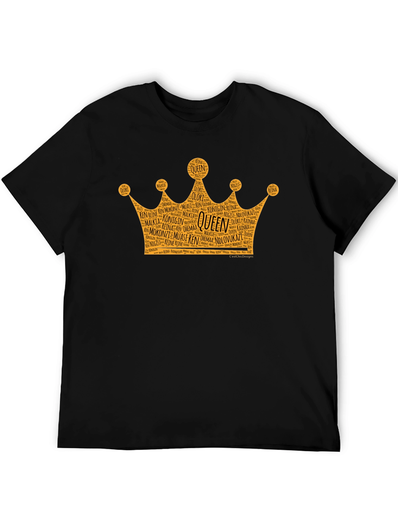 Queen Crown Word Art Graphic T-Shirt