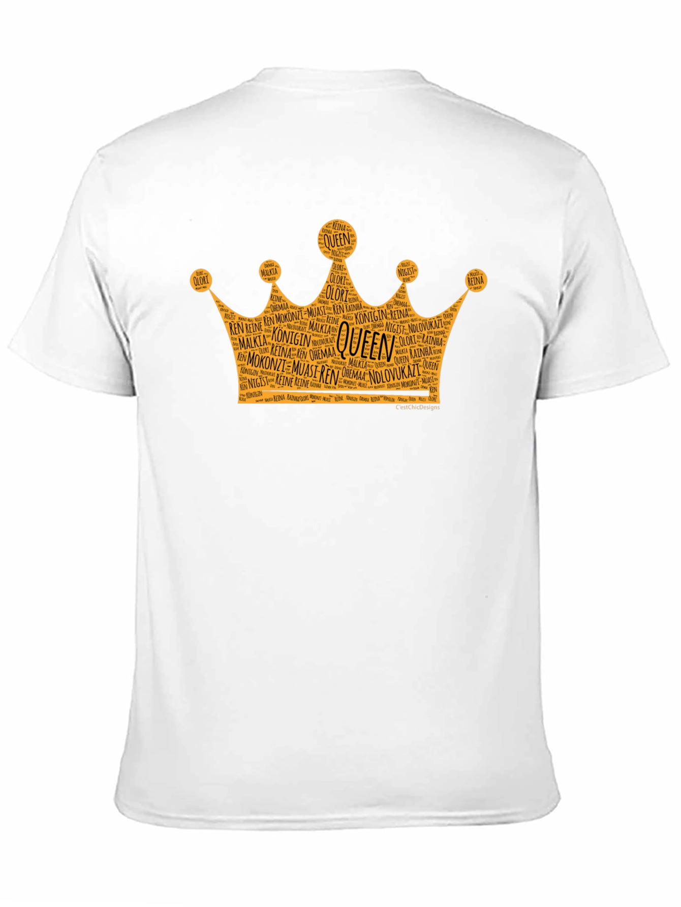 Queen Crown Word Art Graphic T-Shirt