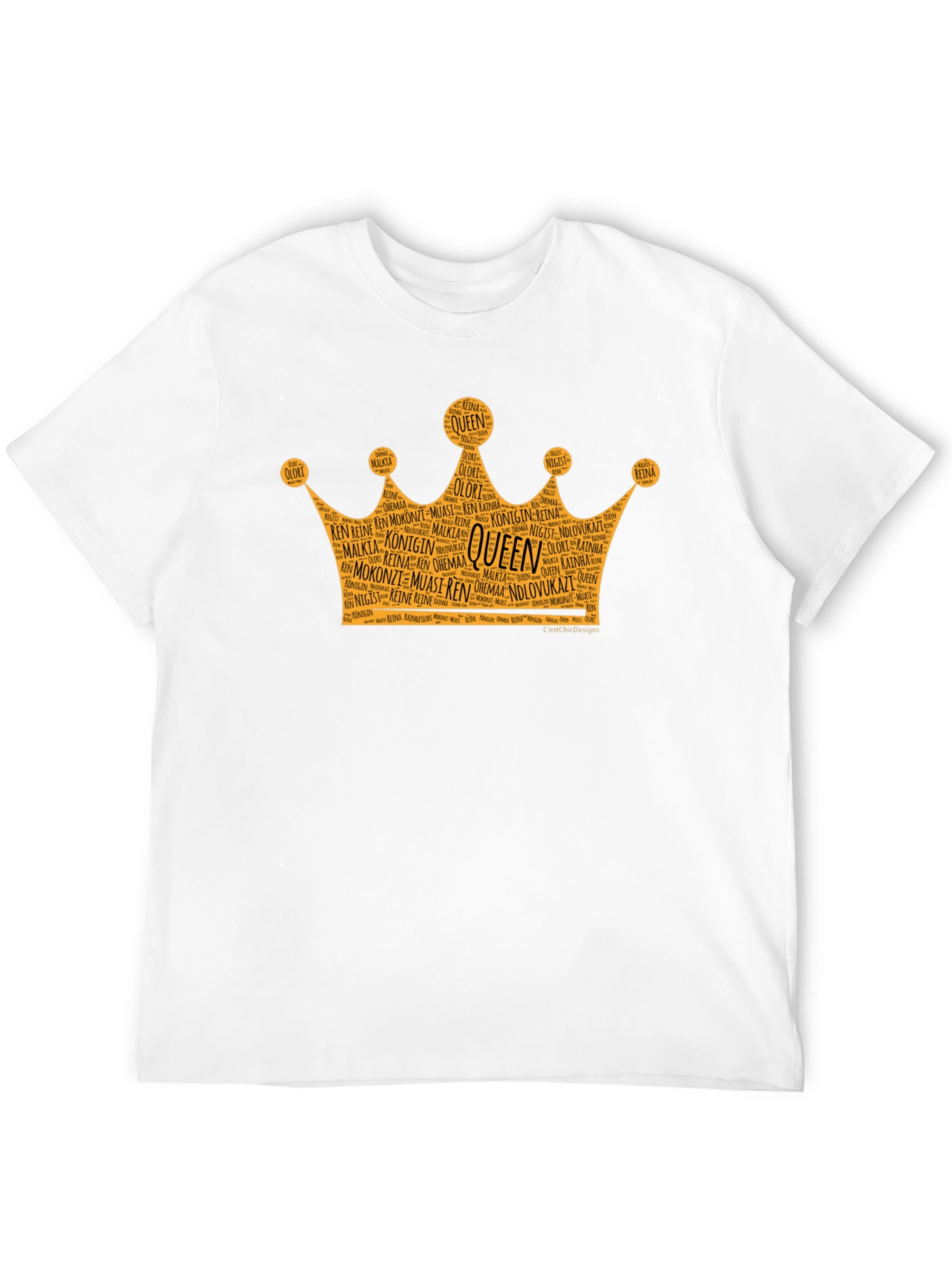 Queen Crown Word Art Graphic T-Shirt