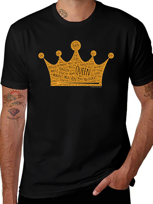Queen Crown Word Art Graphic T-Shirt