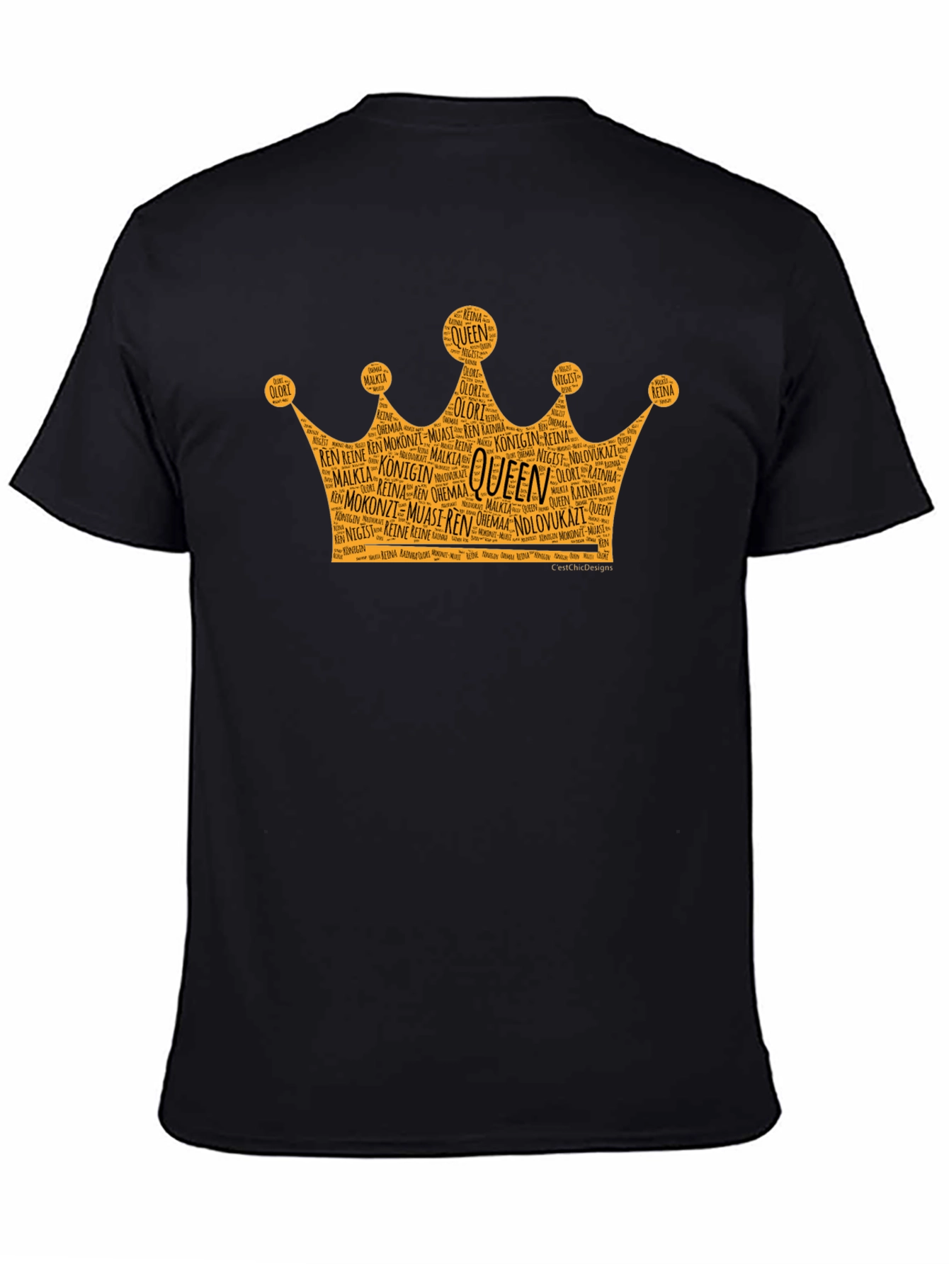Queen Crown Word Art Graphic T-Shirt