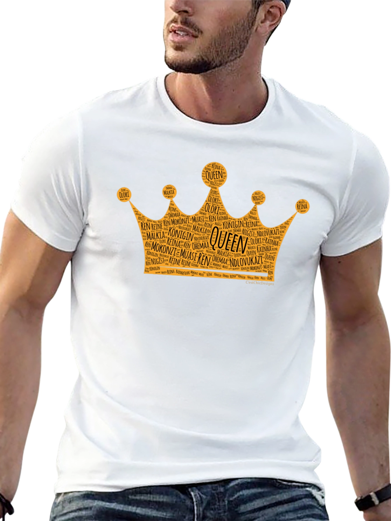 Queen Crown Word Art Graphic T-Shirt